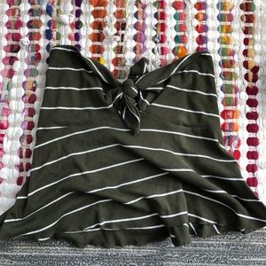 Urban Outfitters Green Striped Tie Tube Top